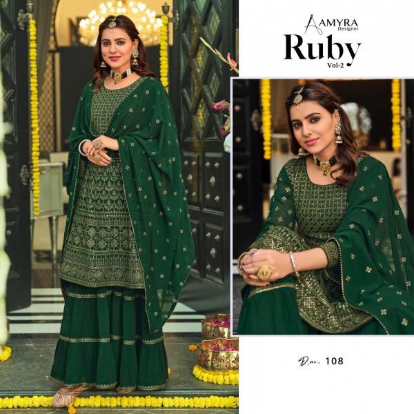 Amyra Ruby 2 Designer Wear Georgette Salwar Suits Collection